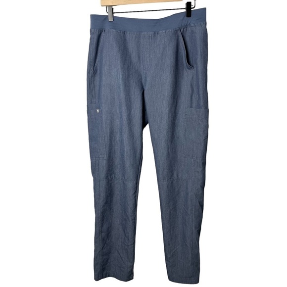 Figs Axim Cargo Scrub Pants Heather Blue Size Medium Style T2001 Medical - Picture 1 of 7